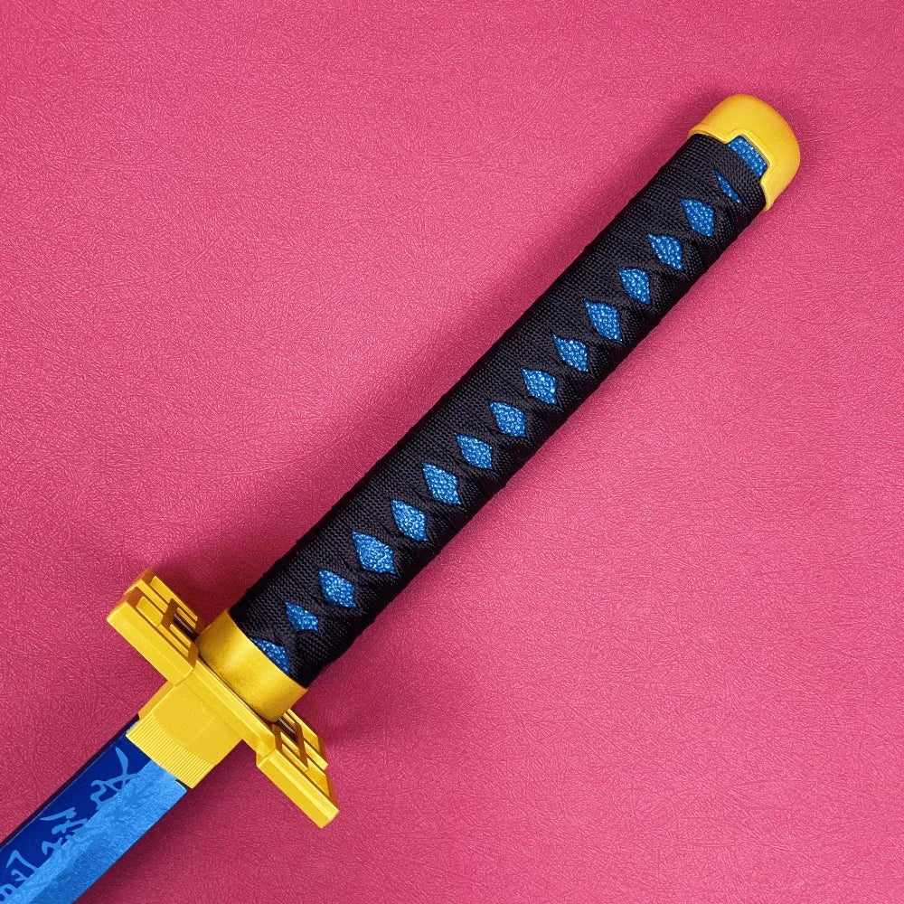 Demon Slayer Muichiro Tokito Nichirin Sword 1:1 Scale Anime Prop Replica Bamboo Sword