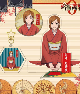 Jujutsu Kaisen Nobara Kugisaki Kimono Series Acrylic Stand Keychain Badge Set