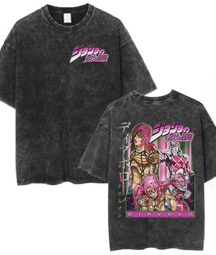 JoJo's Bizarre Adventure Diavolo Shirt Vintage Style Pre-washed