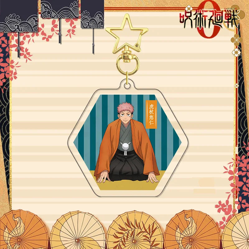 Jujutsu Kaisen Yuji Itadori Kimono Series Acrylic Stand Keychain Badge Set