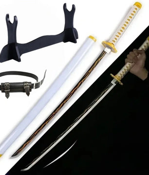 Demon Slayer LED Sword 1:1 Scale Anime Prop Replica Bamboo Sword