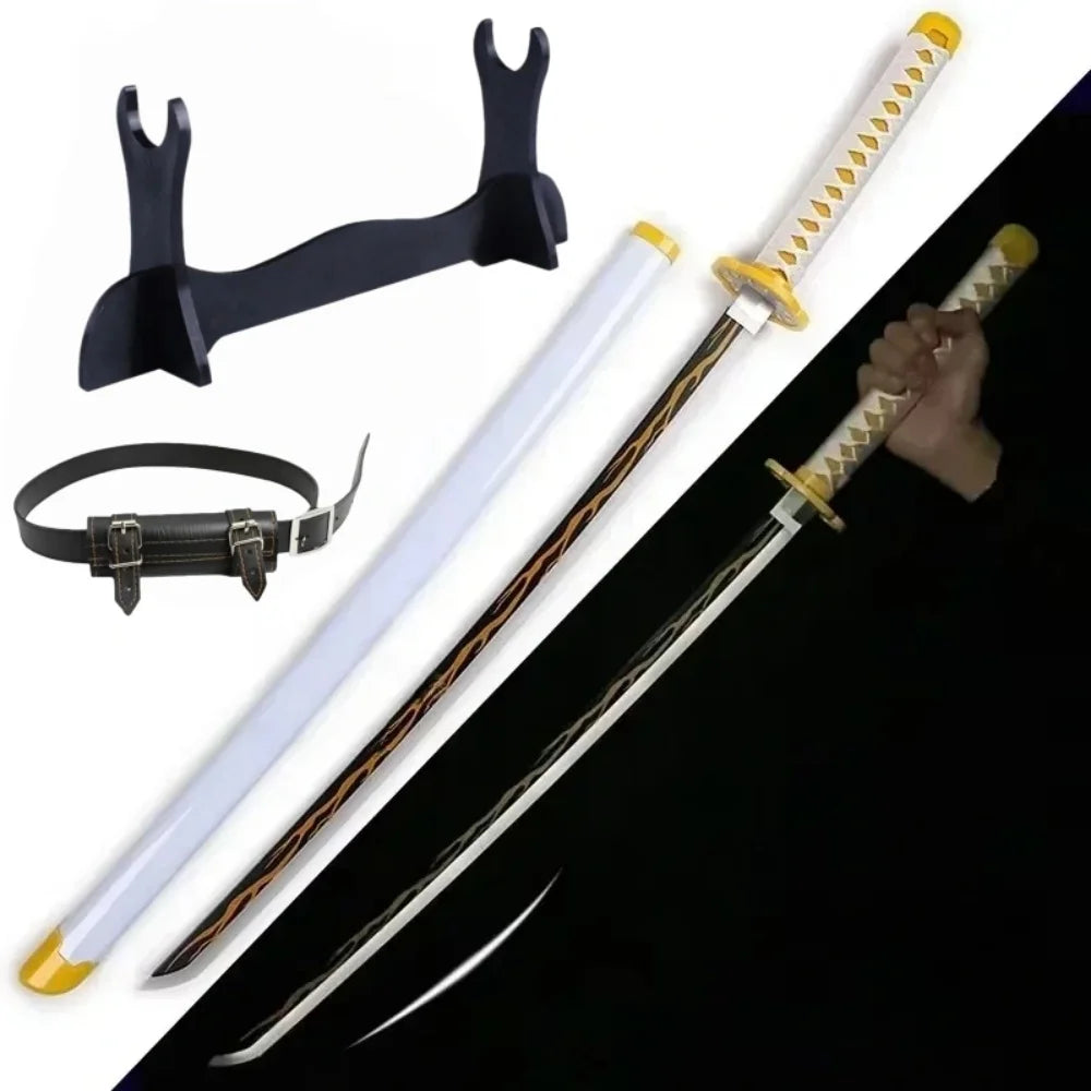 Demon Slayer LED Sword 1:1 Scale Anime Prop Replica Bamboo Sword