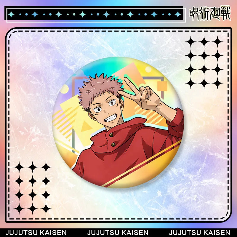 Jujutsu Kaisen Yuji Itadori Acrylic Stand Keychain & Badge Set
