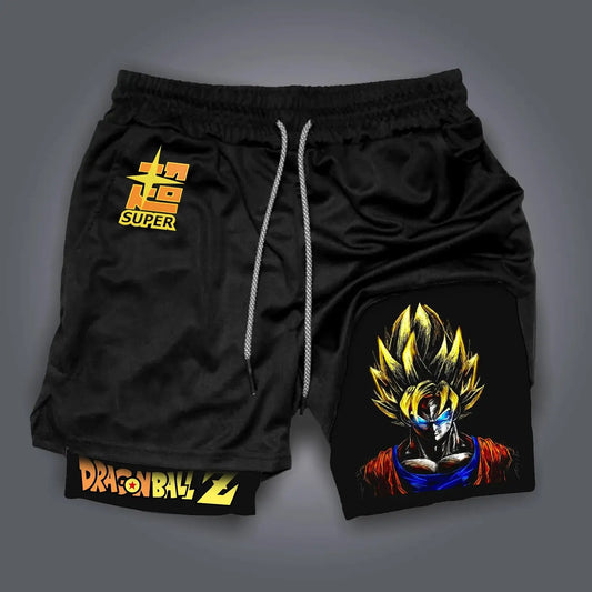 Dragon Ball Goku Compression Shorts - Men's Anime Workout Shorts