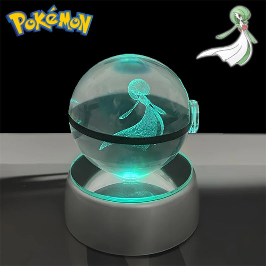 Pokemon Gardevoir Figure 3D Crystal Ball Night Light Lamp