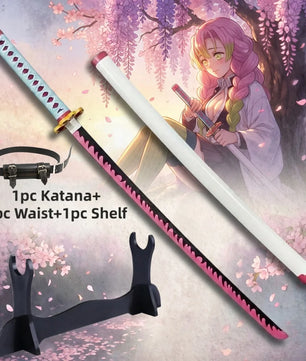 Demon Slayer Mitsuri Kanroji Nichirin Katana 1:1 Scale Anime Prop Replica Plastic Sword