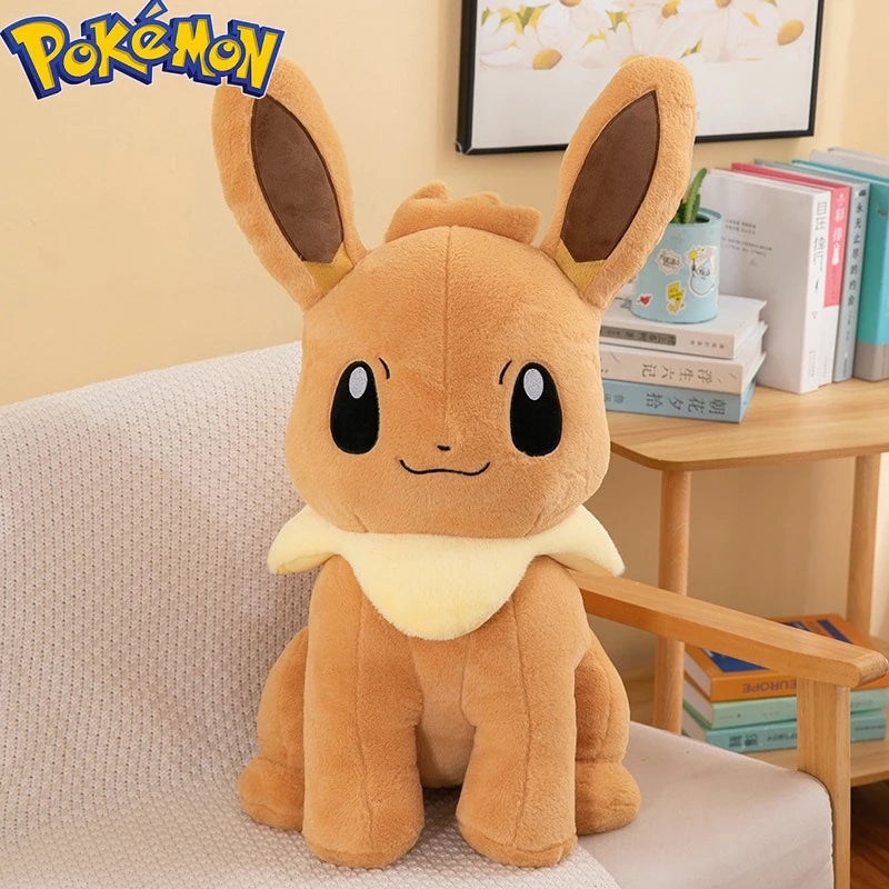 Pokemon Big Size Eevee Plush Sitting Smile (45cm / 55cm / 75cm)