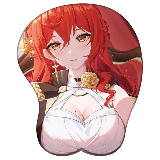 Honkai Star Rail Himeko 3D Silicone Support Mouse Pad