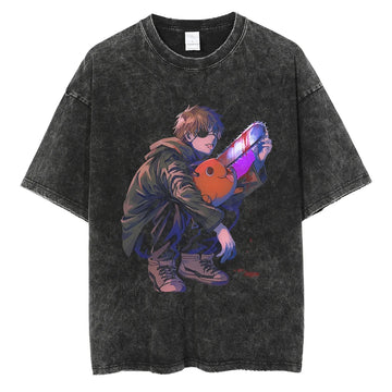 Chainsaw Man Denji Shirt Oversized Style Anime Shirt