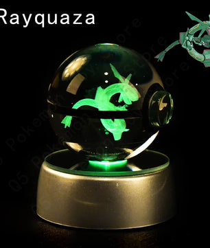 Pokemon Rayquaza Figure 3D Crystal Ball Night Light Lamp