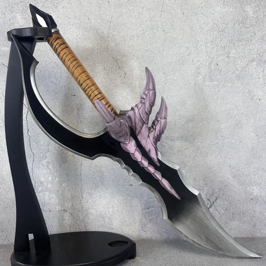 Solo Leveling Sung Jinwoo Kasaka’s Venom Fang Purple Claw-Guard Anime Prop Replica Dagger