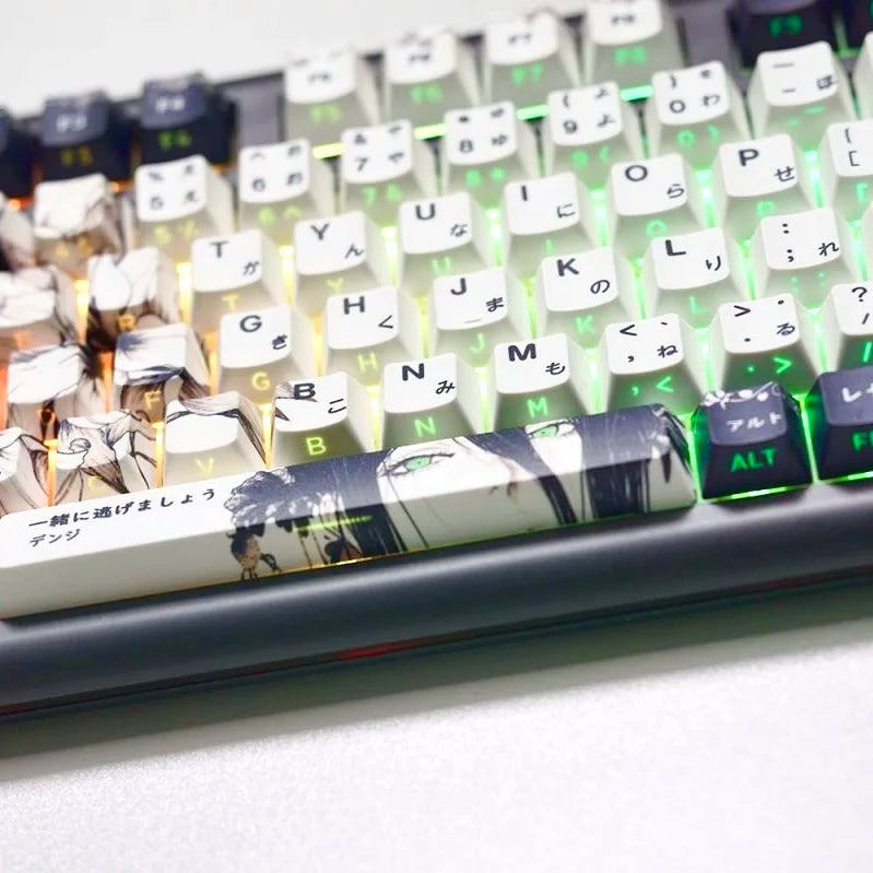 Chainsaw Man Reze Keycaps 135 Keys Cherry Profile Anime Keycaps