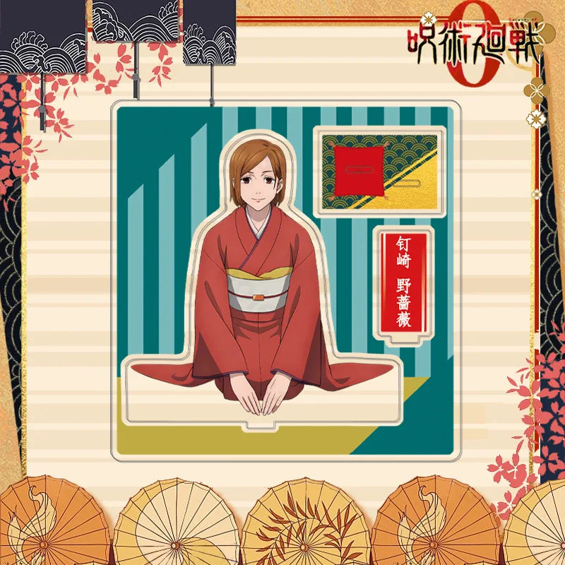 Jujutsu Kaisen Nobara Kugisaki Kimono Series Acrylic Stand Keychain Badge Set