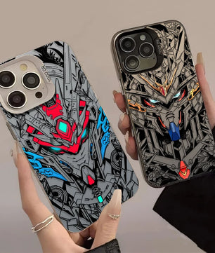 Gundam Style Mecha Phone Case - For iPhone 11 to 17 Pro Max