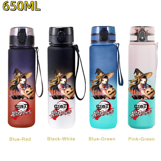 Demon Slayer Nezuko Water Bottle – 650ml Leakproof Gym Bottle