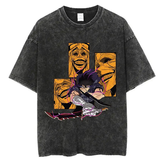 Solo Leveling Jin Woo Shirt Vintage Oversized Style Anime Shirt