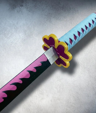 Demon Slayer Mitsuri Kanroji Nichirin Katana 1:1 Scale Anime Prop Replica Plastic Sword