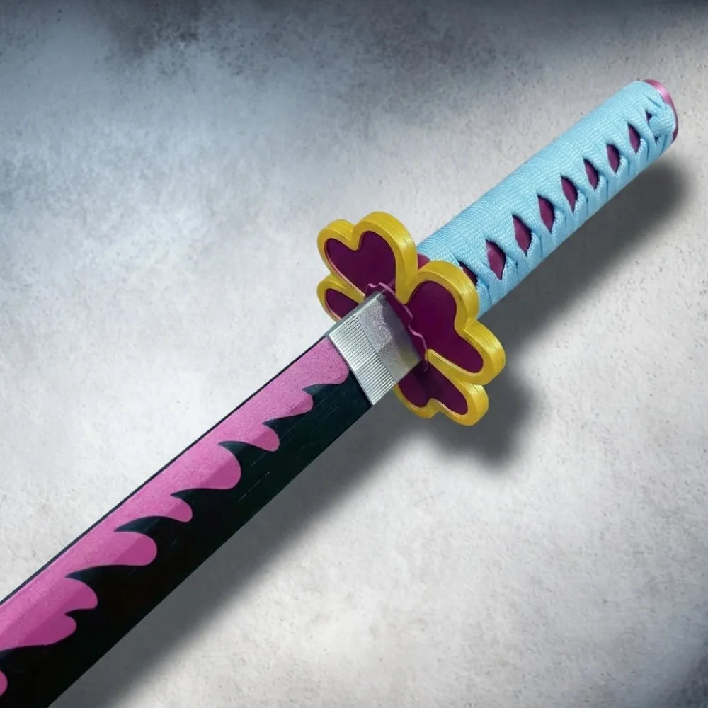 Demon Slayer Mitsuri Kanroji Nichirin Katana 1:1 Scale Anime Prop Replica Plastic Sword