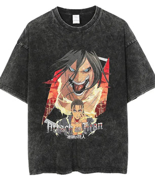 Attack On Titan Eren Shirt Vintage Style Anime Shirt