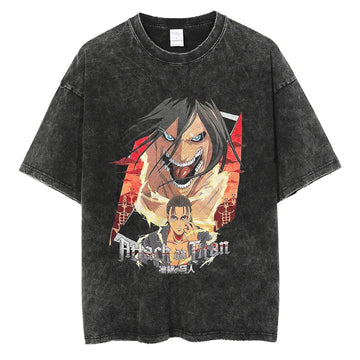 Attack On Titan Eren Shirt Vintage Style Anime Shirt