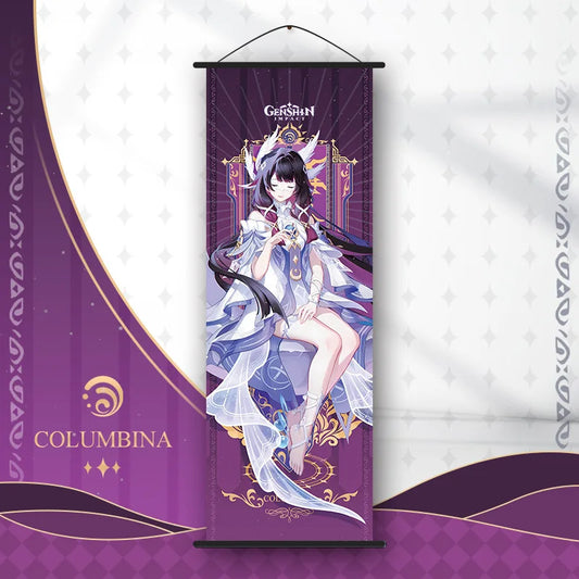 Genshin Impact Columbina Hanging Scroll Anime Poster