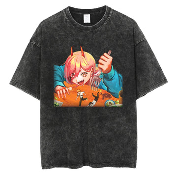 Chainsaw Man Power Shirt Oversized Style Anime Shirt