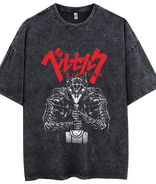 Berserk Guts Oversized Anime Graphic Cotton Shirt