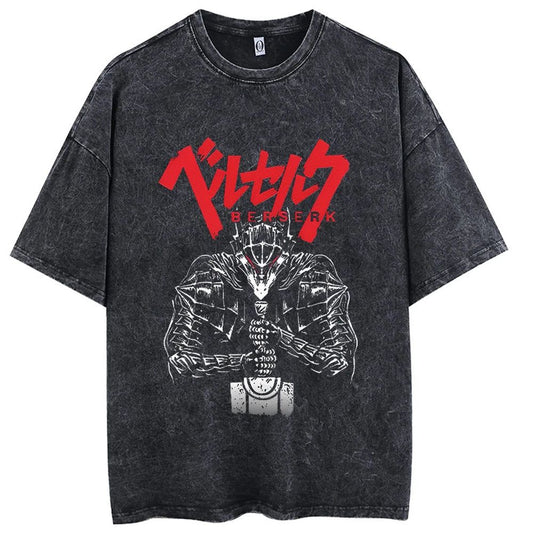 Berserk Guts Oversized Anime Graphic Cotton Shirt