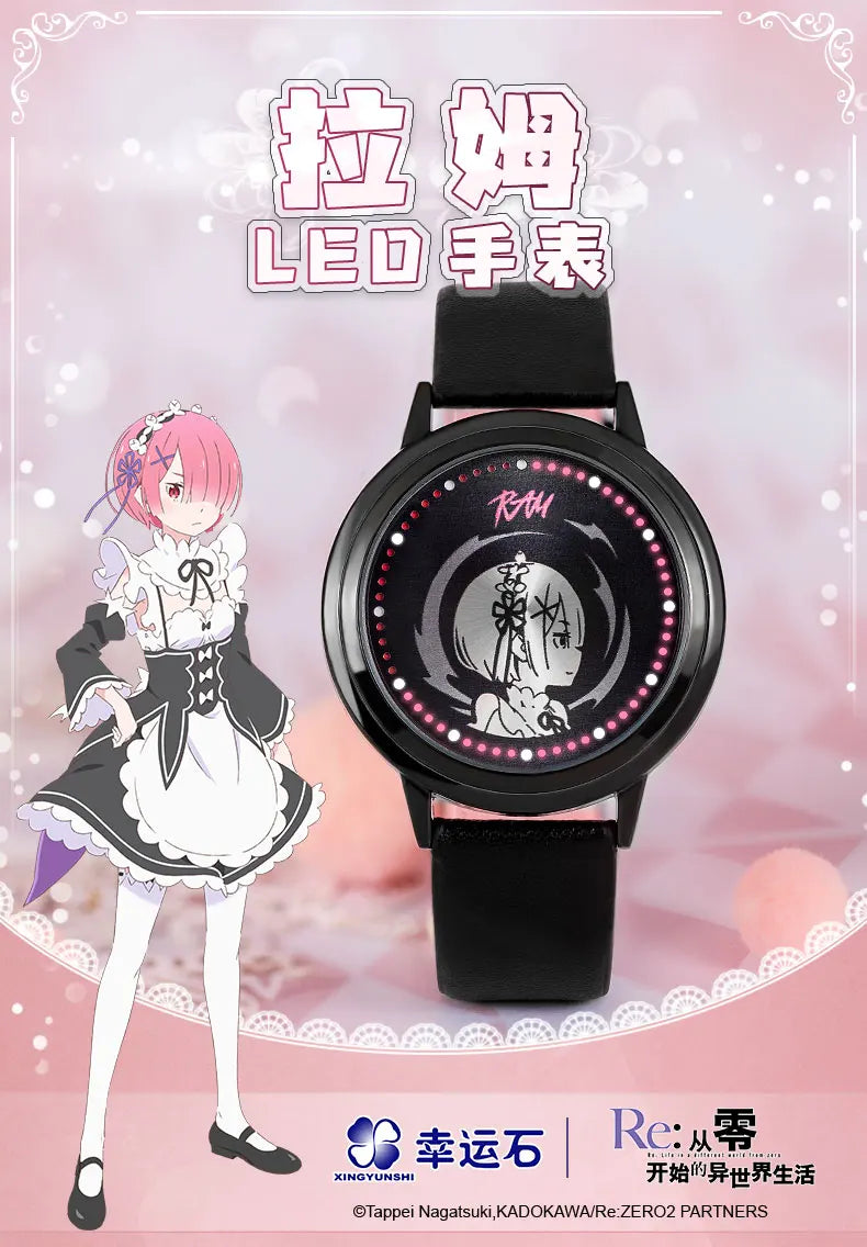 Re:Radio Life In A Different World Rezero Ram LED Anime Watch