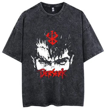 Berserk Guts Oversized Anime Graphic Cotton Shirt