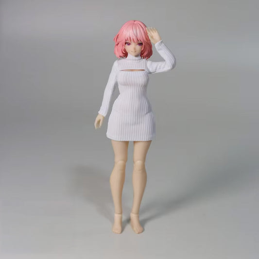 1/12 Scale Cut-Out Sweater Dress For 6-inch Female Action Figures