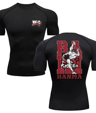 Baki Style Compression Shirt - Men's Fitness Anime Rash Guard