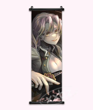 Demon Slayer Love Hashira Mitsuri Kanroji Anime Poster Paint Style