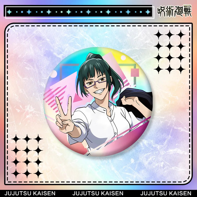 Jujutsu Kaisen Maki Zenin Acrylic Stand Keychain & Badge Set
