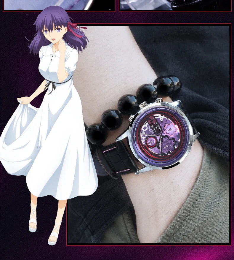 Fate Stay Night Heaven's Feel Sakura Matou Flower Song Quartz Watch