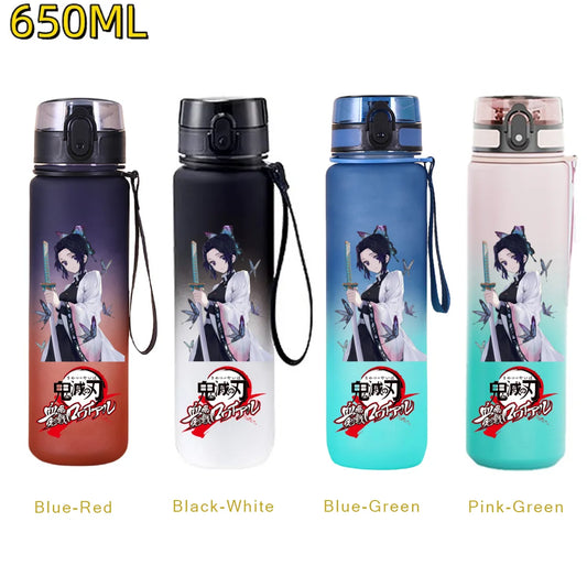 Demon Slayer Shinobu Kocho Water Bottle – 650ml Leakproof Gym Bottle