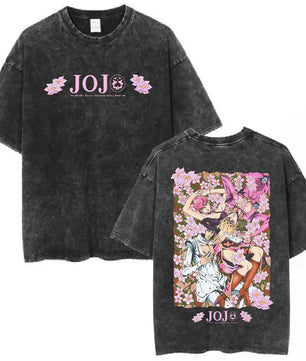 JoJo's Bizarre Adventure Vento Aureo Shirt Vintage Style Pre-washed