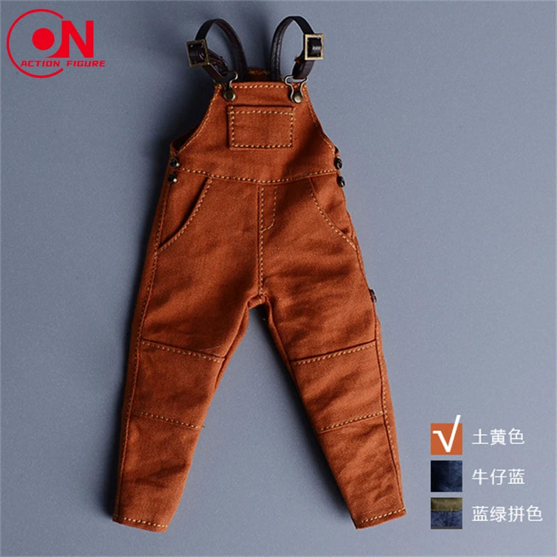 1/12 Scale Work Overalls Suspenders For 6-Inch Male Action Figures