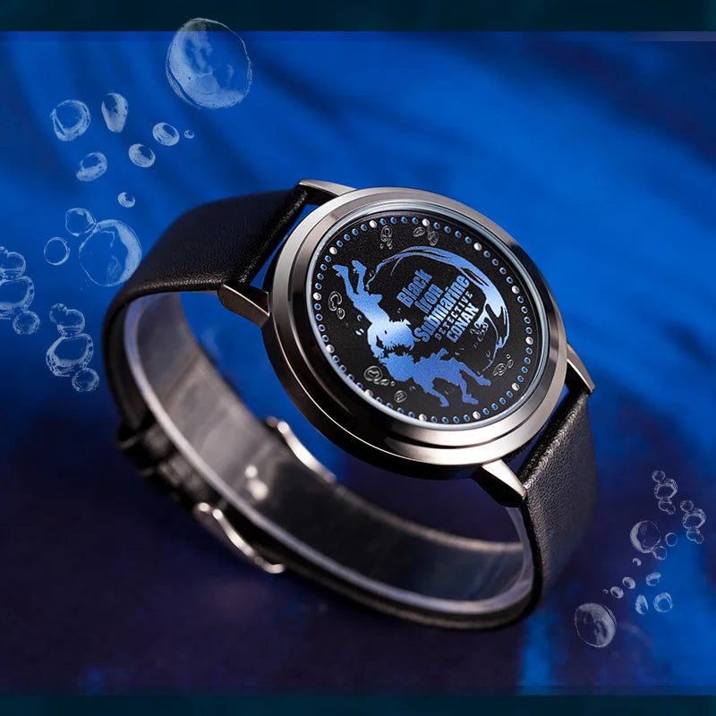 Detective Conan Black Iron Submarine LED Anime Watch