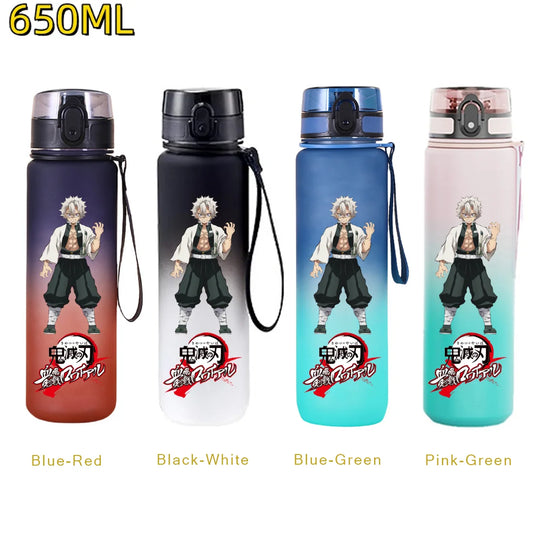Demon Slayer Sanemi Water Bottle – 650ml Leakproof Gym Bottle