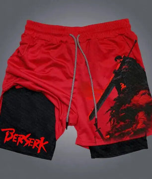 Berserk Style Compression Shorts - Men's Anime Workout Shorts