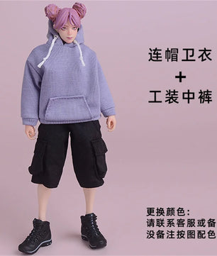 1/12 Scale Casual Hoodie Clothing Set For 6-Inch Female Action Figures
