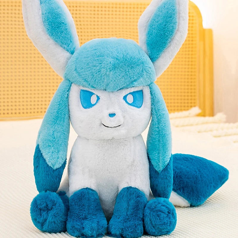 Pokemon Big Size Sylveon & Glaceon Fluffy Plushies – Sitting Smile