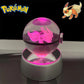 Pokemon Flareon Figure 3D Crystal Ball Night Light Lamp