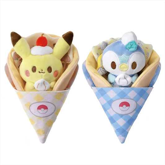 Pikachu & Piplup Crepe Cosplay Plush Dolls – Soft Anime Plush