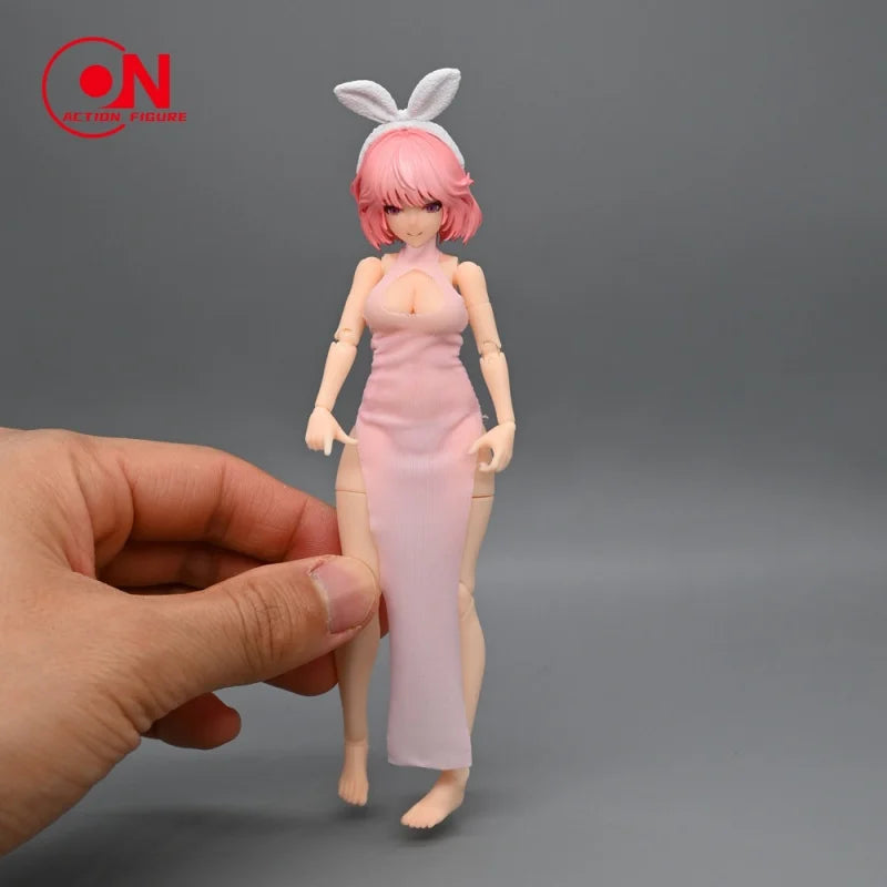 1/12 Scale Cheongsam Dress & Shawl For 6-Inch Female Action Figures