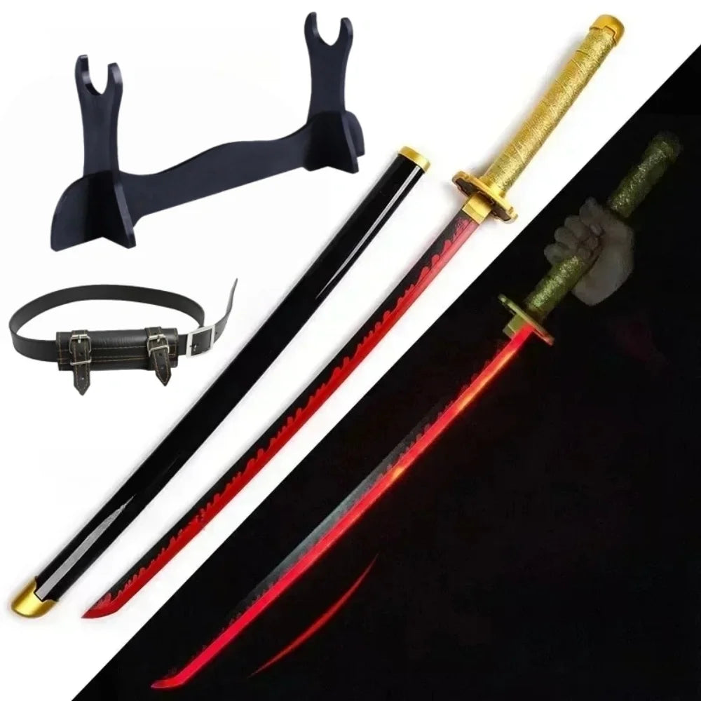 Demon Slayer LED Sword 1:1 Scale Anime Prop Replica Bamboo Sword
