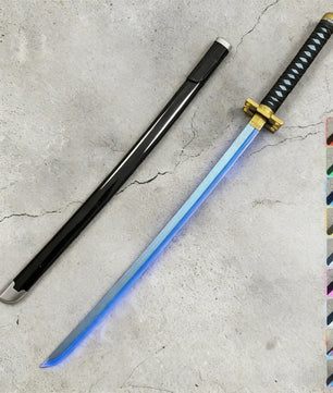 40in Demon Slayer Tsugikuni Yoriichi Katana LED Mist Original Sabre Cosplay Accessories Prop Wood Vapor Schwert Vapour Toy Gift