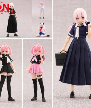 1/12 Scale Cute School Sailor Uniform Set For 6-Inch Action Figures