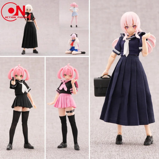 1/12 Scale Cute School Sailor Uniform Set For 6-Inch Action Figures